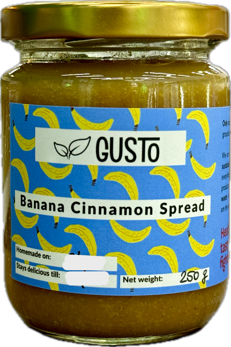 Gusto Banana Cinnamon Spread 250g Vegan District Malaysia