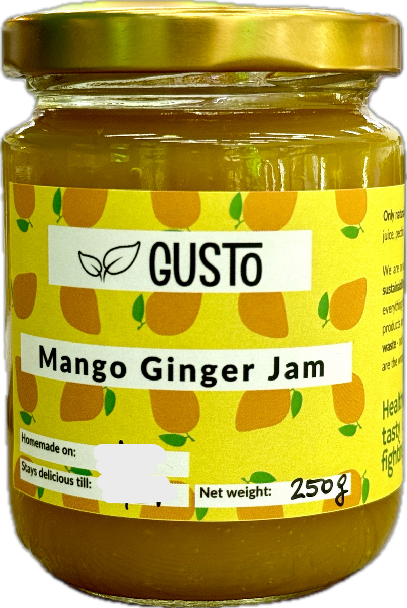 Gusto Mango Ginger Jam 250g Vegan District Malaysia