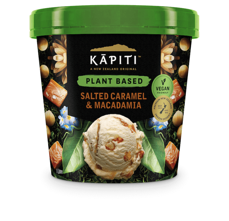 Kapiti Salted Caramel & Macadamia Ice Cream 1L Vegan District Msia