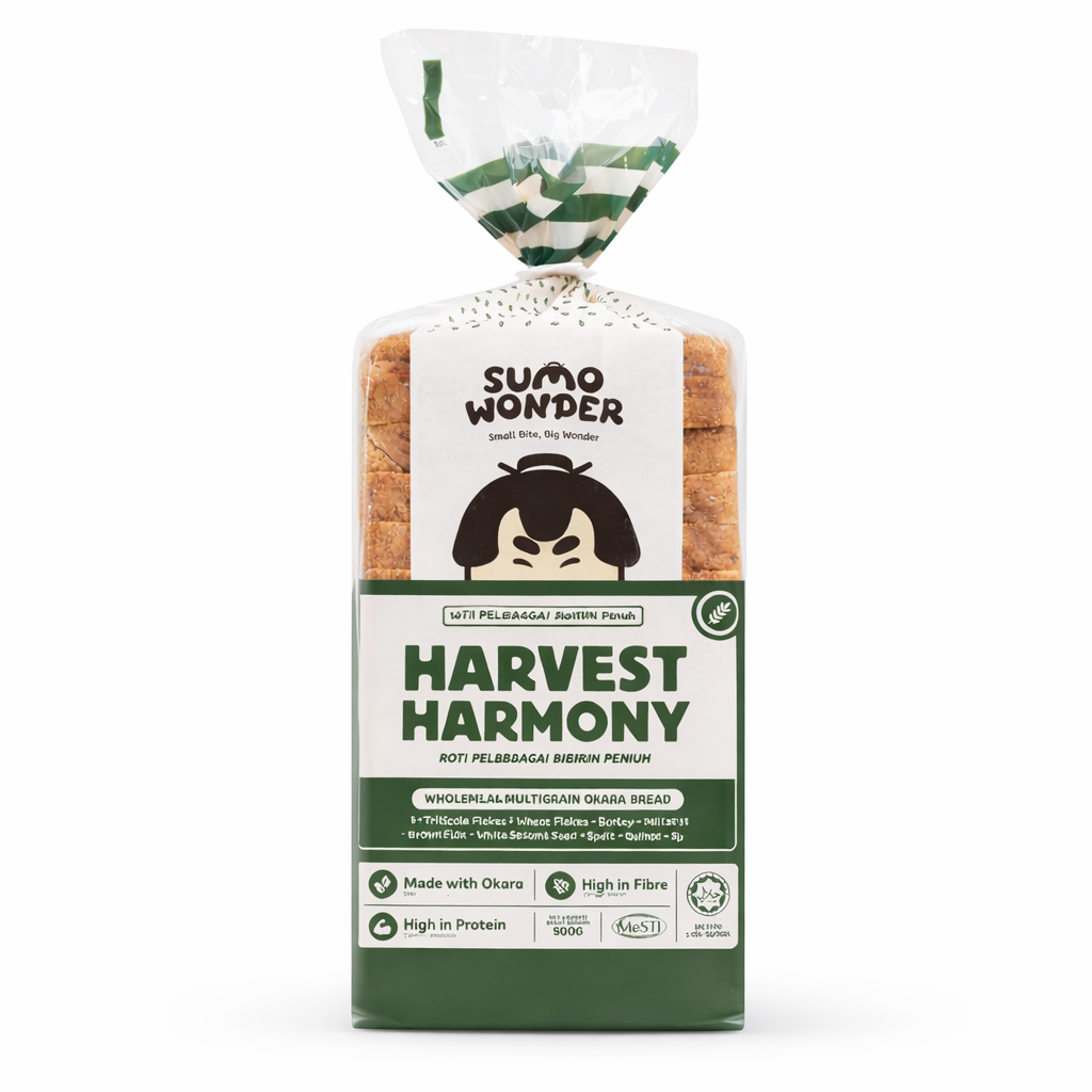 Sumo Wonder HARVEST HARMONY Okara Bread 500g | Vegan District Msia ...