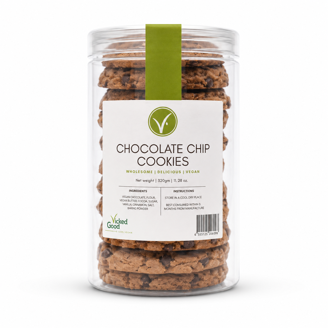 Vicked Good Chocolate Chip Cookies 320g | Vegan District Malaysia