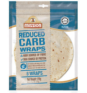 Mission Reduced Carb Wrap 270g – Vegan District Malaysia